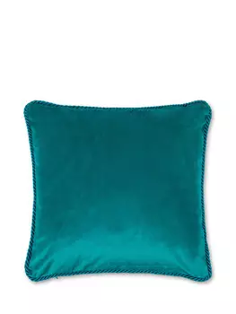 Однотонная бархатная подушка 45х45см Coincasa, аква-зеленый