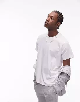 Однотонная белая футболка Topman Lounge