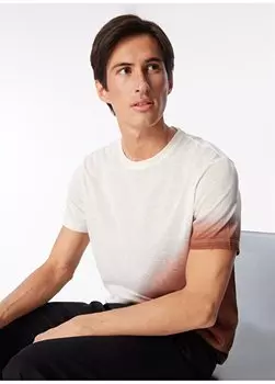 Однотонная белая мужская футболка с круглым вырезом F4SM-TST 0716 Fabrika, белый