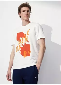 Однотонная белая мужская футболка с круглым вырезом Fabrika Sports