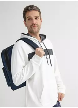 Однотонная белая мужская толстовка с воротником с капюшоном Fabrika Sports