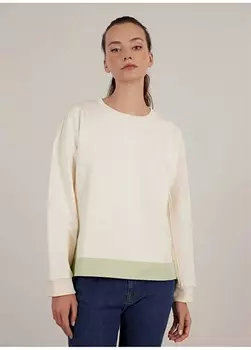 Однотонная белая женская футболка с круглым вырезом Yargc