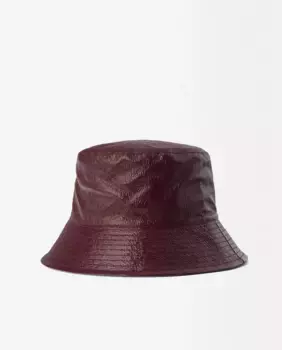 Однотонная блестящая женская шляпа-ведро Parfois, красный