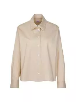 Однотонная блузка-рубашка Seidensticker, экрю