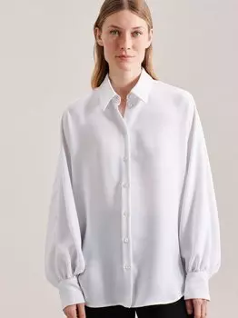 Однотонная блузка-рубашка Seidensticker, экрю