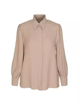 Однотонная блузка-рубашка Seidensticker, бежевый