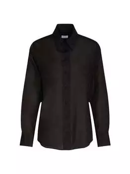 Однотонная блузка-рубашка Seidensticker, черный