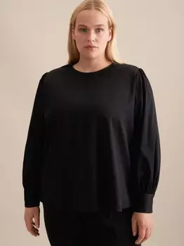 Однотонная блузка-рубашка Seidensticker, черный