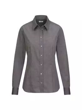 Однотонная блузка-рубашка Seidensticker, серый