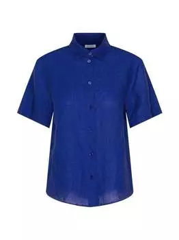 Однотонная блузка-рубашка Seidensticker, синий