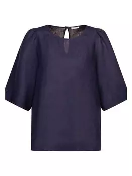 Однотонная блузка-рубашка Seidensticker, синий