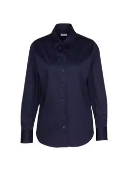 Однотонная блузка-рубашка Seidensticker, синий