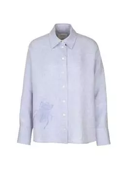 Однотонная блузка-рубашка Seidensticker, синий