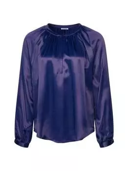 Однотонная блузка-рубашка Seidensticker, синий