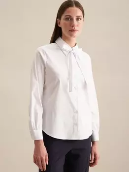 Однотонная блузка с бантом Seidensticker, белый