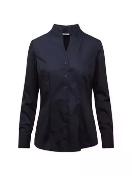 Однотонная блузка с воротником-боколкой Seidensticker, синий