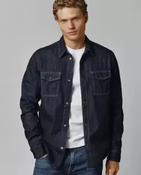 Однотонная джинсовая рубашка унисекс стандартного кроя Red Bull Racing Pepe Jeans, синий
