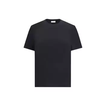 Однотонная футболка Brunello Cucinelli, черный