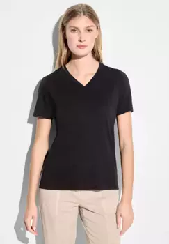 Однотонная футболка Cecil, черный