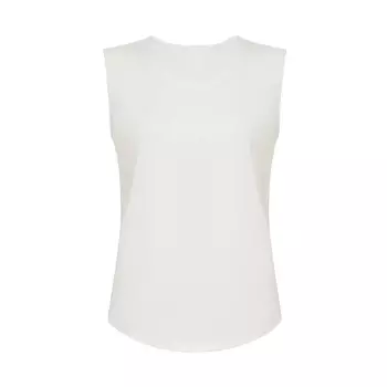 Однотонная футболка Deep Breath без рукавов с изогнутым краем, белый