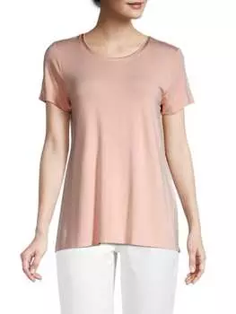 Однотонная футболка Donna Karan Blush