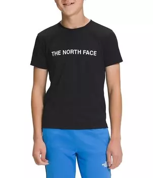 Однотонная футболка Never Stop с короткими рукавами The North Face Big Boys 8–20, черный