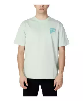 Однотонная футболка с круглым вырезом Fila, зеленый