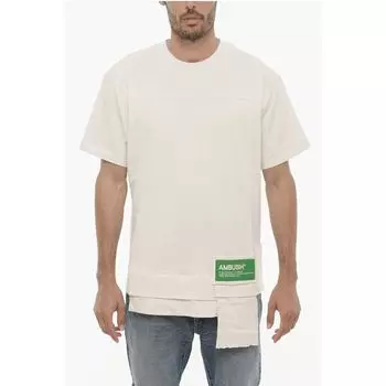 Однотонная футболка с круглым вырезом и карманом на талии Ambush, White