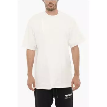 Однотонная футболка с круглым вырезом и перекрытием Ambush, White