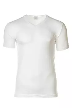 Однотонная футболка с заостренным краем Novila, белый