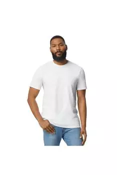 Однотонная футболка Softstyle с ферментной стиркой Gildan, белый