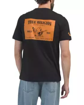 Однотонная футболка SRS с короткими рукавами True Religion, черный