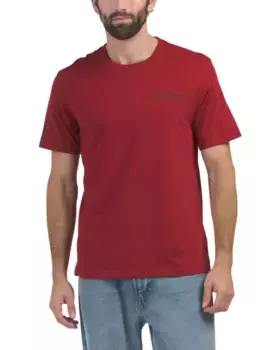 Однотонная футболка SRS с короткими рукавами True Religion, красный