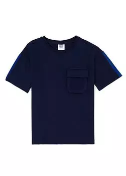 Однотонная футболка темно-синего цвета для мальчика RC-RISANKIDS U.S. Polo Assn., темно-синий