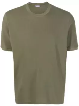 Однотонная футболка Zanone, зеленый