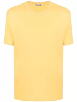 Однотонная футболка Zanone, желтый