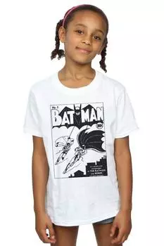 Однотонная хлопковая футболка «Бэтмен № 1» DC Comics, белый