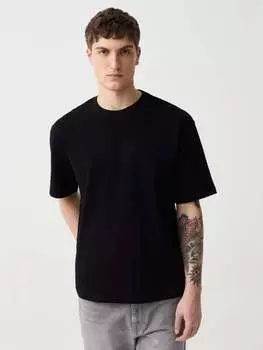 Однотонная хлопковая футболка Ovs, цвет black
