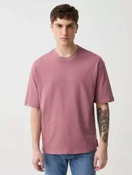 Однотонная хлопковая футболка Ovs, цвет dark pink