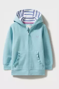 Однотонная хлопковая классическая толстовка с капюшоном Crew Clothing Company, синий