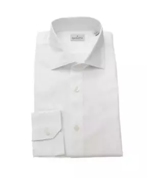 Однотонная хлопковая рубашка Bagutta, белый