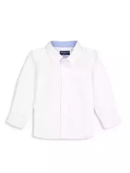 Однотонная классическая рубашка для маленького мальчика Andy & Evan, цвет natural