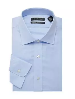 Однотонная классическая рубашка классического кроя Saks Fifth Avenue, цвет Light Blue