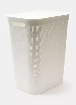 Однотонная корзина для белья на 50 литров Croff, белый