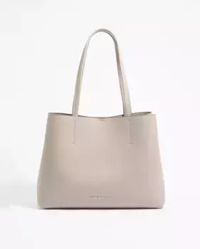 Однотонная кожаная сумка через плечо в стиле чихуахуа Bimba y Lola, светло-серый