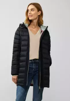 Однотонная куртка из софтшела STREET ONE с капюшоном, синий