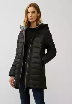 Однотонная куртка из софтшела STREET ONE с капюшоном, зеленый