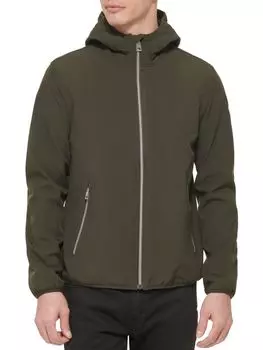 Однотонная куртка на молнии с капюшоном Guess, цвет Olive