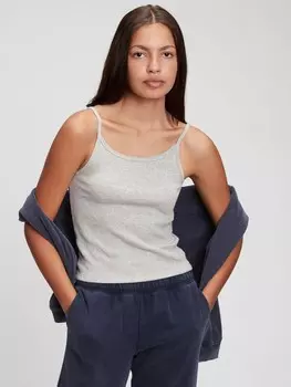 Однотонная майка для подростков Gap, серый