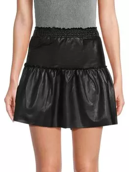 Однотонная мини-юбка Laundry By Shelli Segal, черный